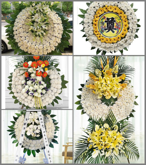 山东泰安岱岳区下港镇过马滩村花圈速递